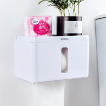 Toilet toilet tissue box Non-perforated roll paper pumping paper box Creative wall-mounted household toilet paper toilet paper box