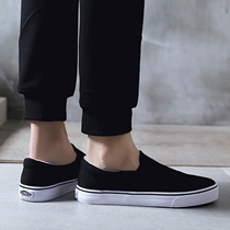 Low-top new canvas shoes mens casual slip-on lazy Korean version autumn breathable all-match mens old Beijing cloth shoes