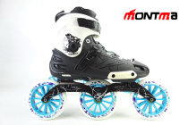 Montema 3*125 large 3-wheel speed shoes men's high-top speed skates marathon skates road speed pulley