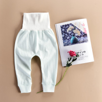 Baby high waist Belly Belly protection waist big butt pants 1 Children Baby pp pants cotton mesh summer thin pajama pants 3 years old