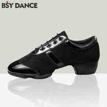 New dance shoes womens soft bottom training shoes mens Latin dance teacher shoes ballroom dance mesh breathable four seasons dance shoes
