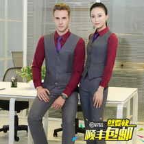  Autumn and winter fashion men and women with the same style professional wear suit womens OL business formal wear mens suit vest three-piece suit