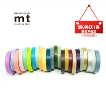 Spot Full roll Japan MT Washi tape Large Core Solid color twill horizontal line 30m MT01L