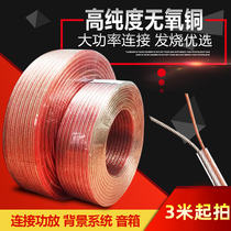 Professional audio wire horn wire fever oxygen-free copper soundbox line audio Scatter Line 3 meters start shooting