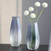 Simple creative glass vase color transparent large hydroponic bamboo lily flowers dried flower arrangement ornaments