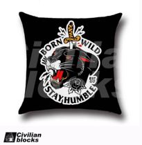 European and American old school new school tattoo hip-hop rap pattern printed pillow