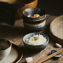 Creative Rice Bowls Single Ceramic Cutlery Dishes Suit Retro Soup Bowls Restaurant Bowls Day Style Home Eating Small Bowls
