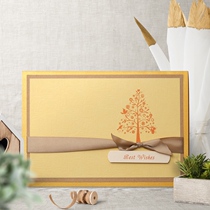 High-end Golden greeting card business enterprise bank customer personality custom gift high-grade delivery card to send mother gratitude