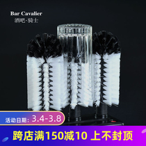 Bar rider Three-head Yamagata-shaped washcup bar desk special fixed washing cup brushed cup brush cup brushed hair brush