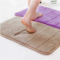 Long door light velvet mat foot shower mat washable foot pedal absorbent mat door mat soft black entrance bath room