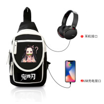 The Ghosts Blade Purse Strings Wenhao Wild Dogs Perimeter Second Meta-Cartoon Single Shoulder Bag Charcoal Cure of Beans Chest Bag Students