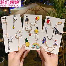  Cute Japanese girl brooch ins tide anti-light personality cartoon pin trinkets fixed clothes female accessories