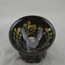 Jingdezhen Antique Porcelain Song Dynasty Jizhou Kiln Grape Graphics Dark Bowl Antique Antique Sold Collection