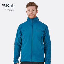 RAB Rui Po Shadow men windproof lightweight breathable elastic wear-resistant comfortable soft shell coat 425g QFE-85