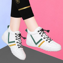 Spring and Autumn High Small White Shoes ins Tide 2021 New Women Shoes Joker Sports Leisure Leather Flat Shoes