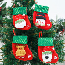 Christmas socks gift bag Sequin mouth flannel socks Christmas decoration Christmas Socks Christmas Tree pendant