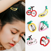 Korean clip headdress female cute fruit hair card baby side clip top clip BB clip Childrens jewelry bangs clip hair clip