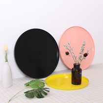 Yingmu Nordic geoTray round fruit tray Simple storage 6-color tea tray Retro Wrought iron desktop storage tray