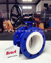 Flange type PTFE butterfly valve D341F-16 spheroidal body 304 plate PTFE seal valve seat