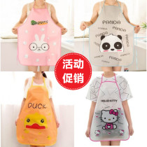 Apron household kitchen work woman fashion waterproof and oil-proof work clothes Korean version of cute vest-style cooking waist