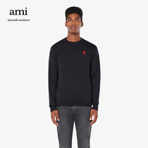 Ami Paris Mens New Early Spring Ami de Coeur Black Love Sweater