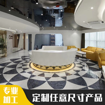 Shopping mall reception desk DuPont Corian SAMSUNG Xingrong pure Yali LG artificial stone cabinet countertop model countertop