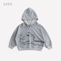 lzyz childrens clothes boys sweatshirt hooded childrens long-sleeved pullovers spring and autumn coats baby childrens foreign atmosphere autumn tops