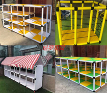 Kindergarten toy storage rack childrens classification toy storage rack multi-layer storage rack car rack leather ball rack