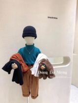  Korean childrens clothing mens and womens childrens half-high-neck bottoming shirt Autumn and winter new childrens long-sleeved inner t-shirt wild top tide