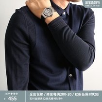 High-grade business series warm full wool stitching process winter mens slim long-sleeved shirt DAH323