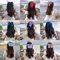 Net red 2021 New bow hairclip back head hairpin clip headwear female ins girl temperament hair accessories