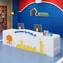 Early education center Bar table Training institution Reception desk Kindergarten art school information desk Paint customization