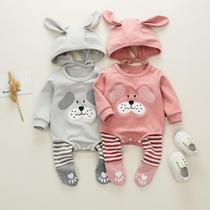 Baby clothes 3 Princess triangle ha clothes thin 9 months baby jumpsuit cute super cute bag shirt spring and autumn