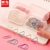 Morning light cute drop back shaped needle creative office metal bookmarking Korean version individuality small office information clip paper clip file finishing clip containing clip student stationery