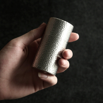 Metal Tea Leaf Jars Pure Tin Cans Small Number Travel Portable Storage Tank Pure Color Hammer Grain Jar Mini Seal Tank Home
