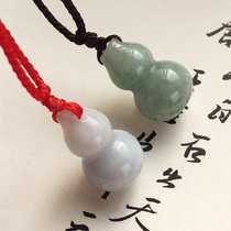 Natural A goods Jade gourd pendant Jade loose beads Burmese Jade small gourd pendant diy jewelry accessories