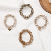 Korean headdress East Gate Hairband tie hair rope bracelet dual-purpose Net Red simple hair rope small leather band female hair accessories