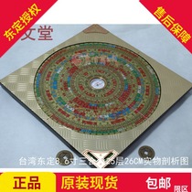 Original Taiwan Dongding Feng Shui Compass 8 inch 6 alloy three-in-one house plate Dongding alloy compass 25 layers