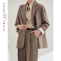 Advanced sense fashionable suit suit suit women spring and autumn 2021 New Korean version of loose temperament casual suit jacket high end