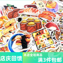 Hands Tent Food Stickers Day Style Sushi Gourmet Gourmet Hands Ledger Rice Group Sashimi Japanese Cuisine Diary Decoration Illustrations