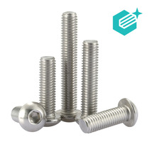 304 stainless steel hexagon socket screw round head bolt pan head semi round head screw M2 5M3M4M5M6M8M10