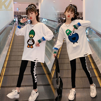 Korean version girl T-shirt long sleeve spring autumn 2022 new foreign air CUHK child spring clothing round collar childrens undershirt pure cotton