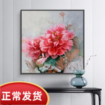 2021 new thread embroidery peony flower cross stitch small pieces living room bedroom small flowers blossom rich handmade own thread embroidery