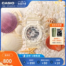 BA-110CR casio flagship store casio official ladies watch ice tough transparent trend BABY-G