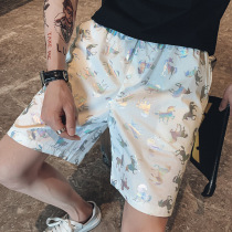 Casual shorts mens summer thin trend Joker mens loose quick-drying five-point pants Tide brand Ice Silk sports pants