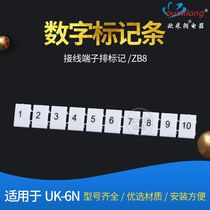 UK6N URTK S digital Mark strip terminal accessories UK6N number plate ZB8 label custom English