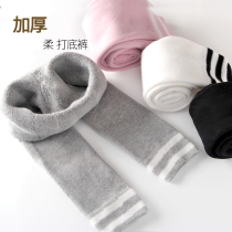 Baby plus velvet tights with feet girls leggings Newborn baby thick winter nine-point cotton socks Children terry socks
