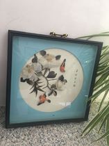  Feather paintings flowers and birds decorative paintings general second-hand thrift nostalgic collection film and television props