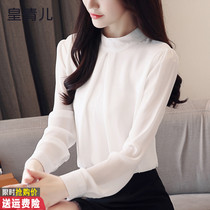 Temperament White Shirt Woman Autumn Winter 2022 New Gush Undershirt Woman Foreign Air Hitch Winter Warm Little Jersey Tide