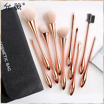 Yunwei 10 makeup brush set Loose powder brush Eye shadow brush Makeup high gloss repair brush Blush brush full set of brushes